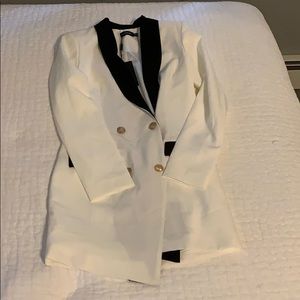 Black and white blazer dress